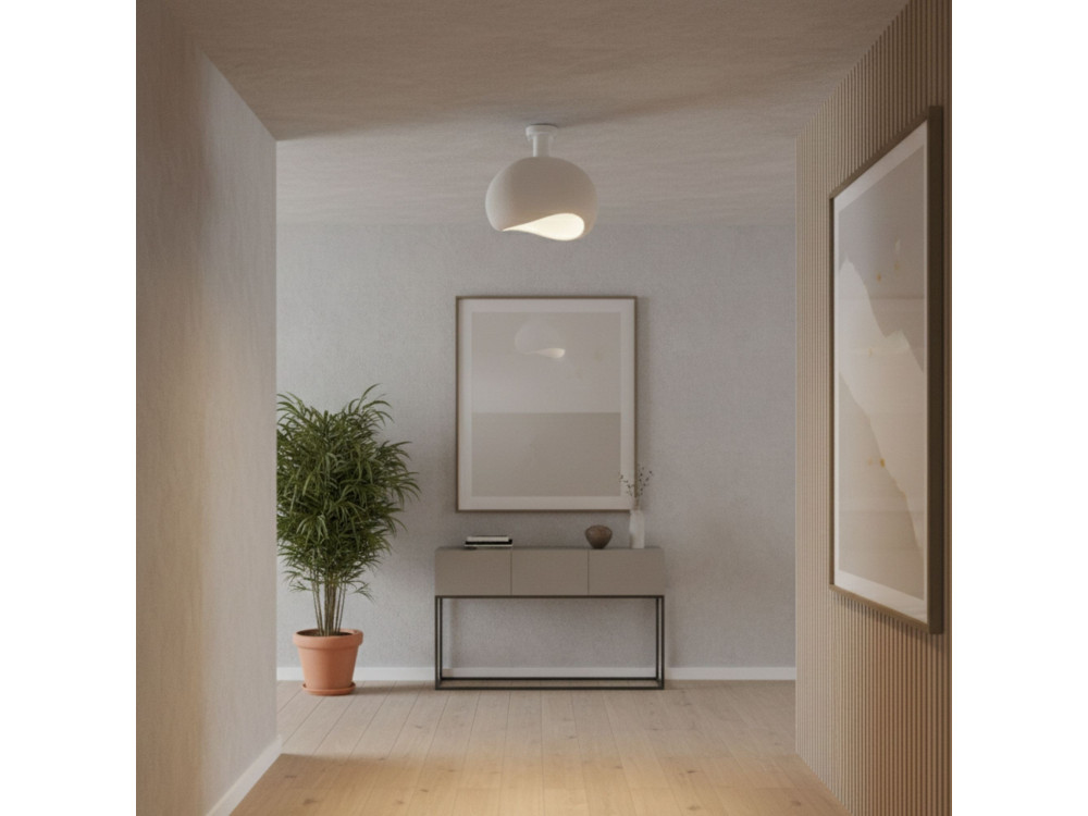 Metall-Deckenleuchte „Yontu“ – 34 x 29 x 33 cm – Weiß