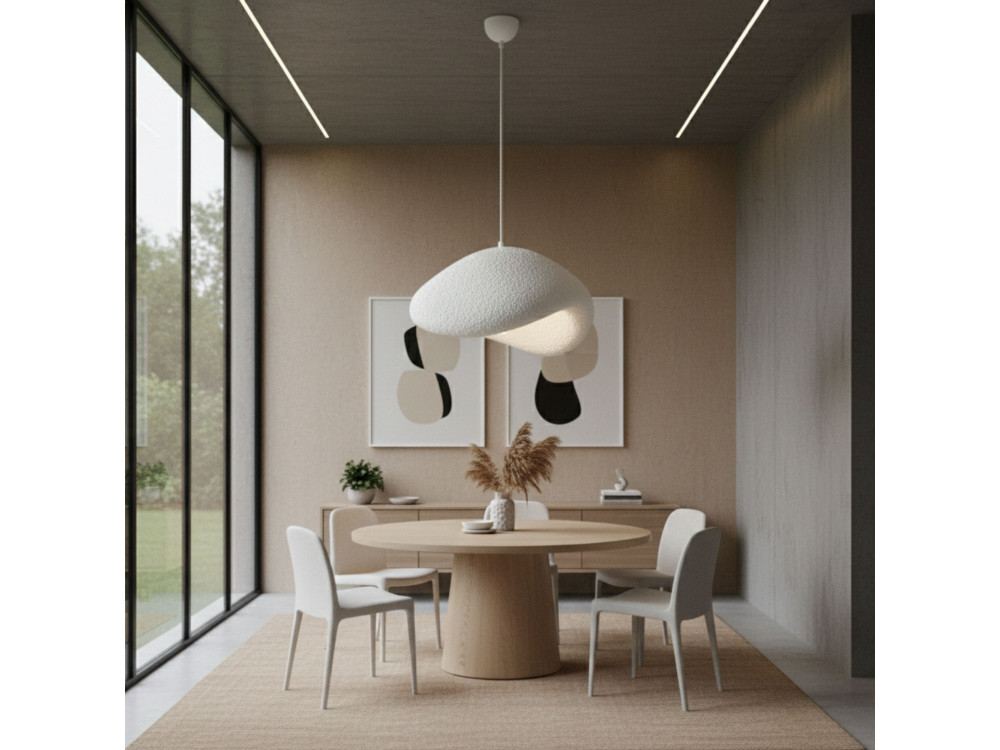 Metall-Hängeleuchte „Luna“ – 42 x 37 x 120 cm – Weiß