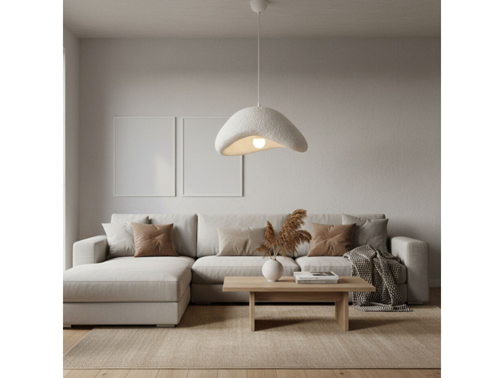 Metall-Hängeleuchte „Luna“ – 42 x 37 x 120 cm – Weiß