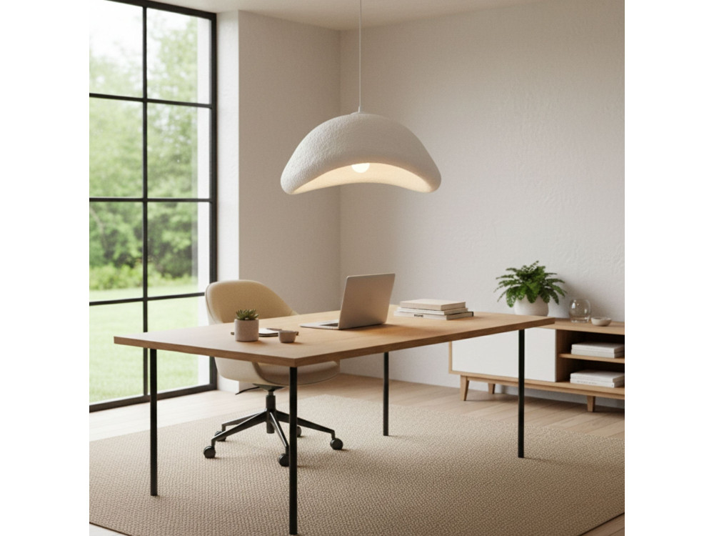 Metall-Hängeleuchte „Luna“ – 52 x 40 x 120 cm – Weiß
