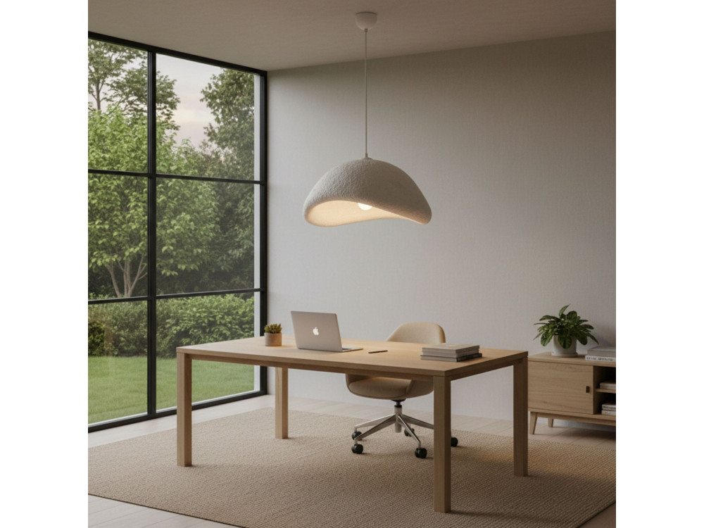 Metall-Hängeleuchte „Luna“ – 52 x 40 x 120 cm – Weiß