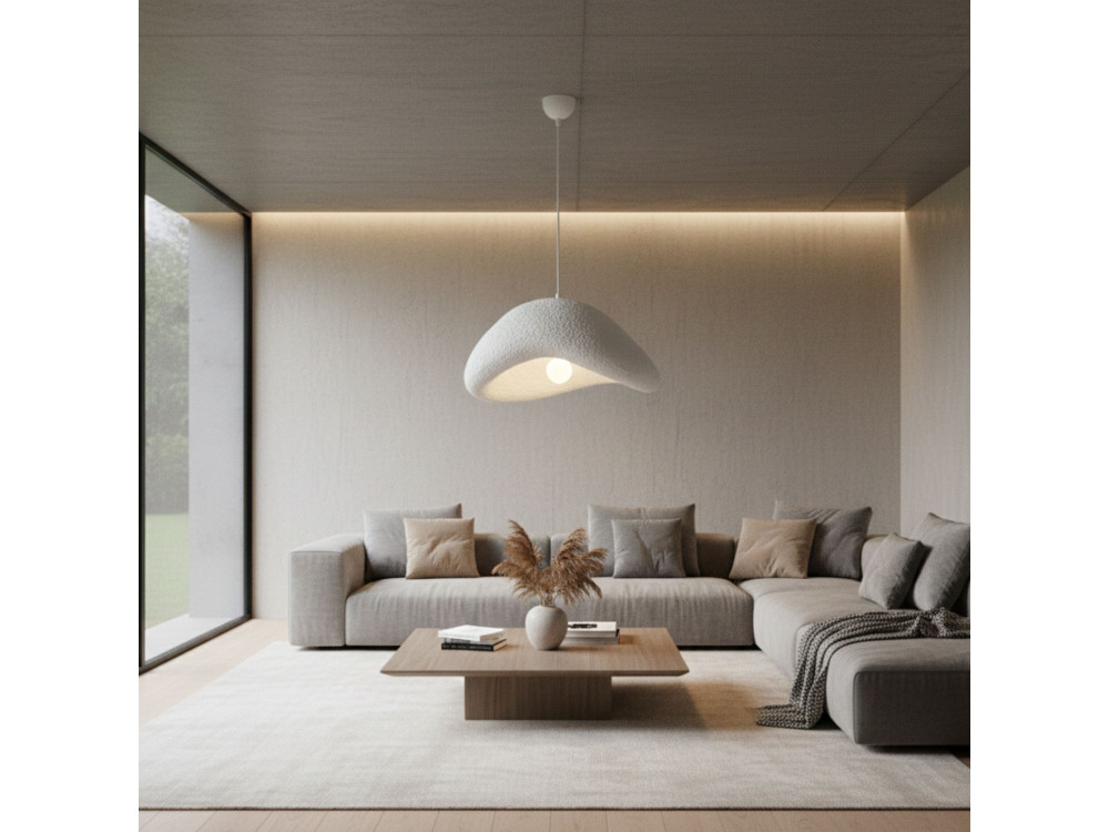 Metall-Hängeleuchte „Luna“ – 52 x 40 x 120 cm – Weiß