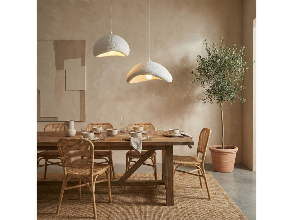 Metall-Kronleuchter „Luna“ – 70 x 30 x 115 cm – Weiß