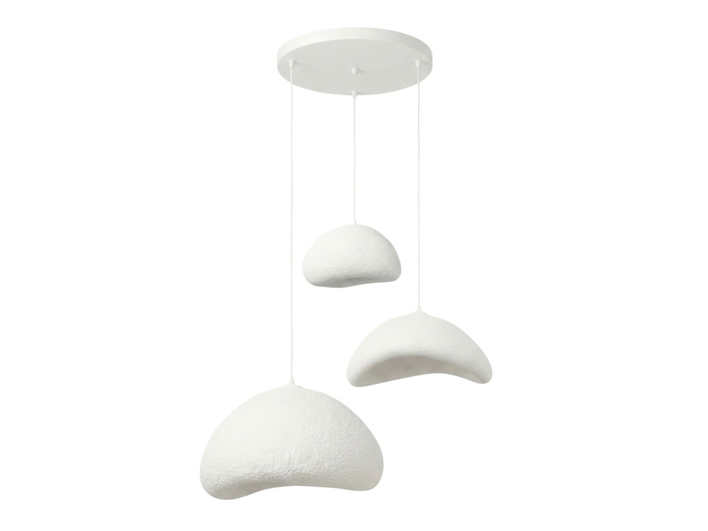 Metall-Kronleuchter „Luna“ – 82 x 50 cm – Weiß