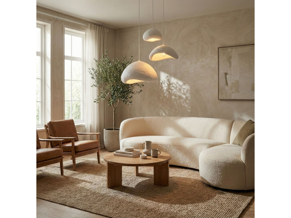 Metall-Kronleuchter „Luna“ – 82 x 50 cm – Weiß