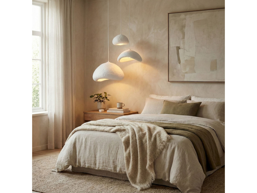 Metall-Kronleuchter „Luna“ – 82 x 50 cm – Weiß