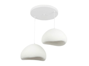 Metall-Kronleuchter „Lora“ – 82 x 82 cm – Weiß