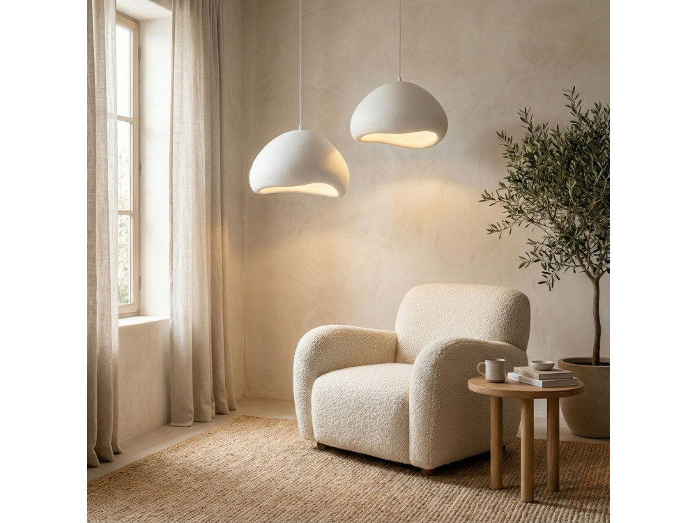 Metall-Kronleuchter „Lora“ – 82 x 82 cm – Weiß