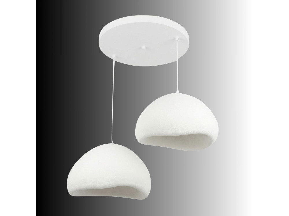 Metall-Kronleuchter „Lora“ – 82 x 82 cm – Weiß