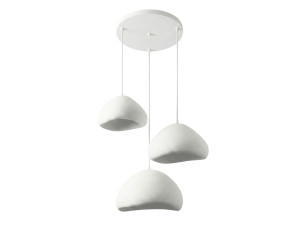 Metall-Kronleuchter „Lora“ – 82 x 82 cm – Weiß