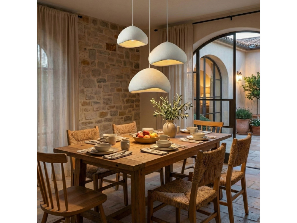 Metall-Kronleuchter „Lora“ – 82 x 82 cm – Weiß