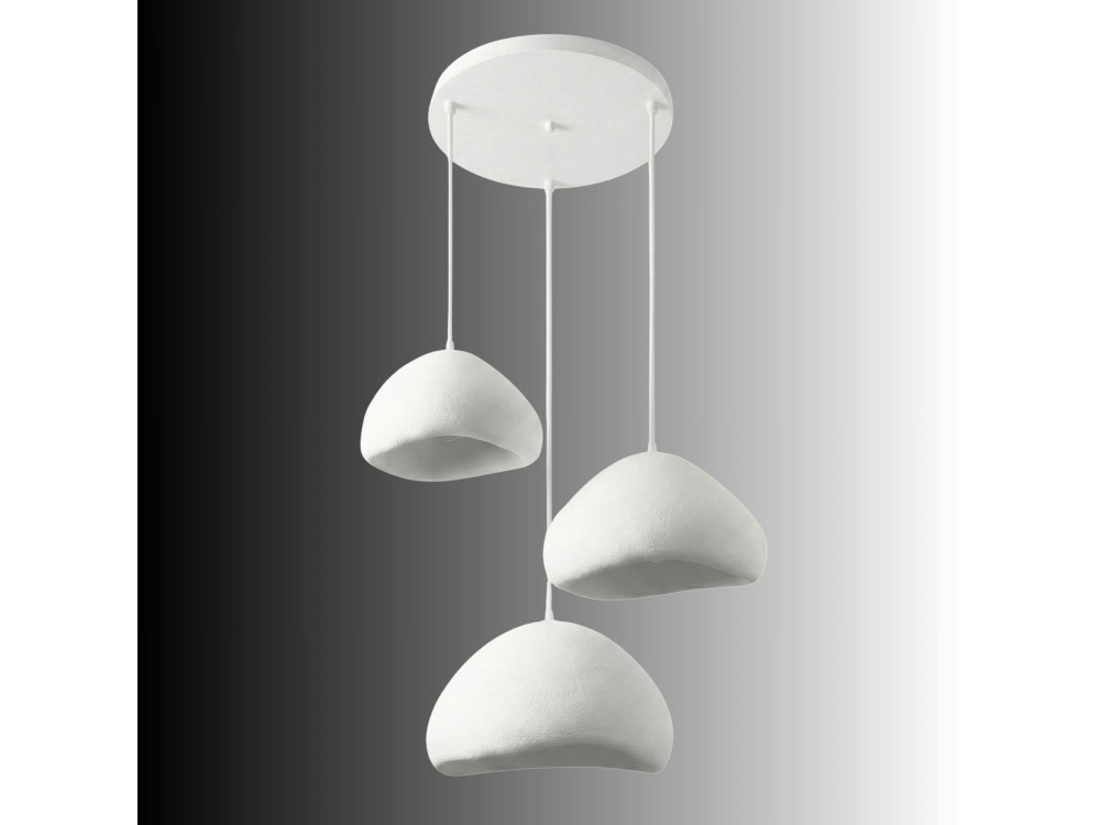 Metall-Kronleuchter „Lora“ – 82 x 82 cm – Weiß