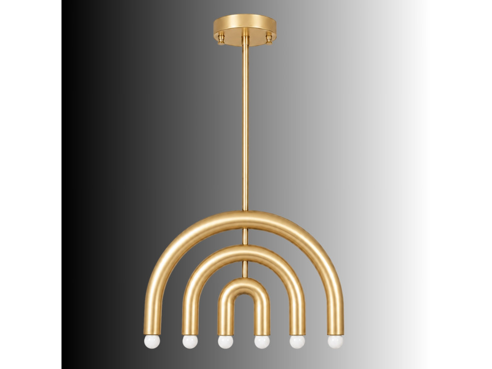 Metall-Kronleuchter „Vento“ – 50 x 10 cm – Gelb