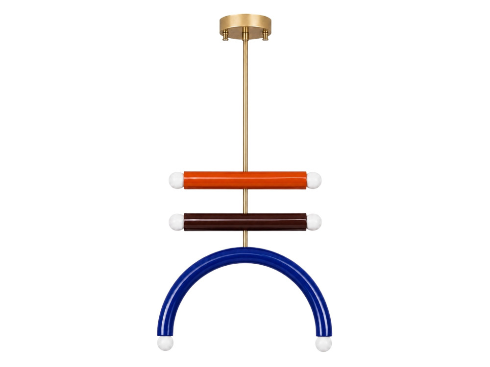 Metall-Kronleuchter „Vento“ – 50 x 10 cm – Blau