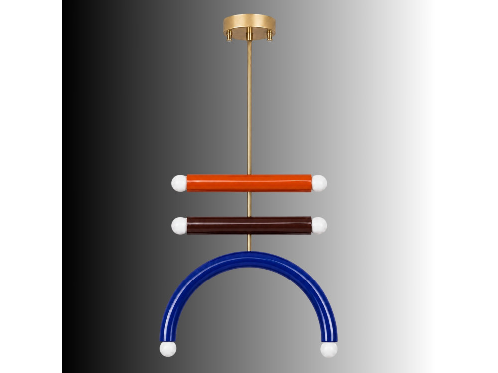 Metall-Kronleuchter „Vento“ – 50 x 10 cm – Blau