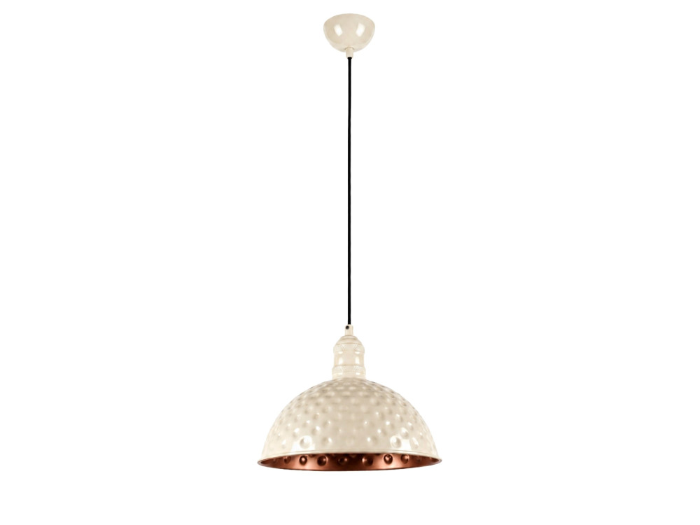 Metall-Hängeleuchte „Echo“ – 26 x 26 cm – Beige