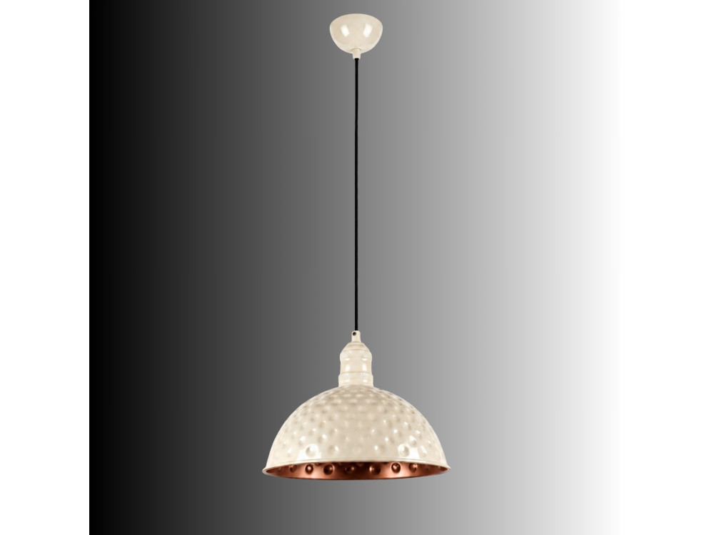 Metall-Hängeleuchte „Echo“ – 26 x 26 cm – Beige