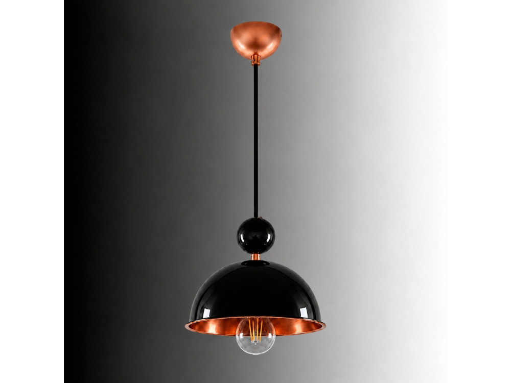 Metall-Hängeleuchte „Bubble“ – 21 x 21 cm – Schwarz