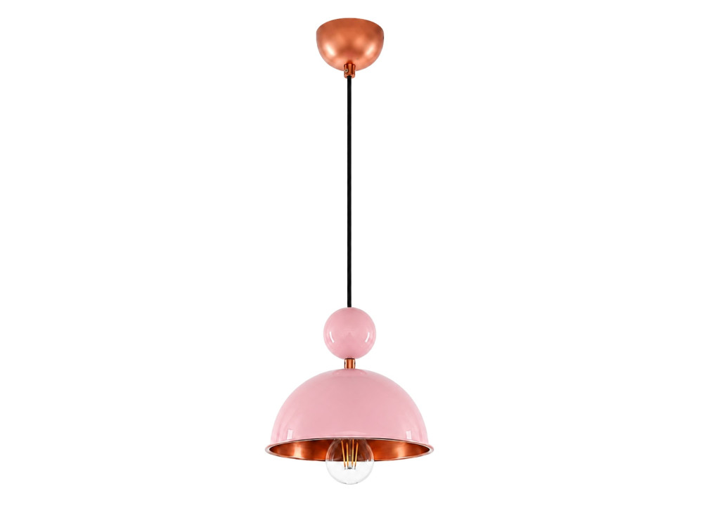Metall-Hängeleuchte „Bubble“ – 21 x 21 cm – Rosa