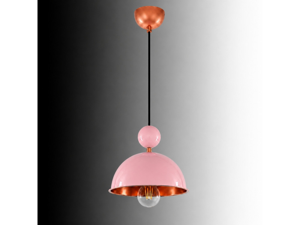 Metall-Hängeleuchte „Bubble“ – 21 x 21 cm – Rosa