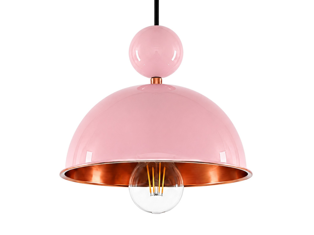 Metall-Hängeleuchte „Bubble“ – 21 x 21 cm – Rosa