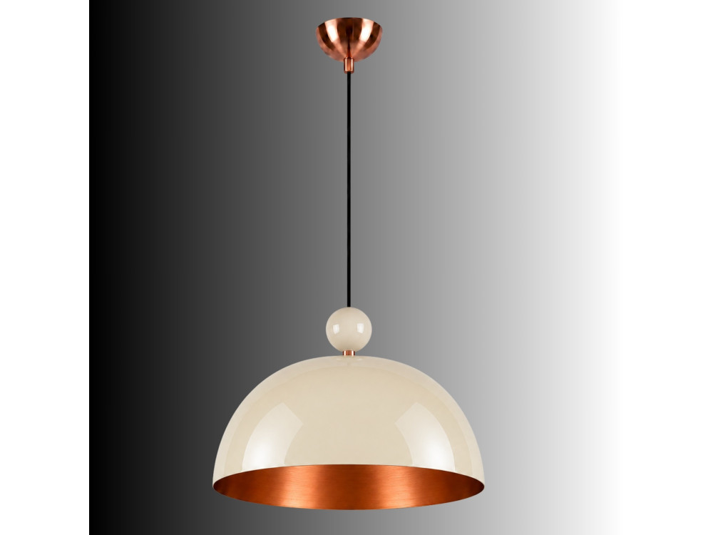 Metall-Hängeleuchte „Bubble“ – 40 x 40 cm – Beige