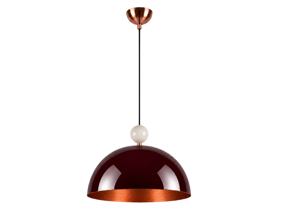Metall-Hängeleuchte „Bubble“ – 40 x 40 cm – Bordeaux
