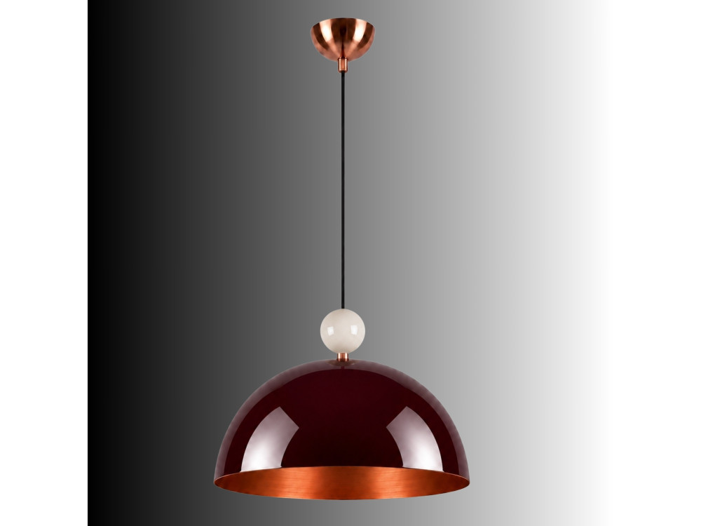 Metall-Hängeleuchte „Bubble“ – 40 x 40 cm – Bordeaux
