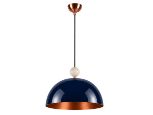 Metall-Hängeleuchte „Bubble“ – 40 x 40 cm – Marineblau