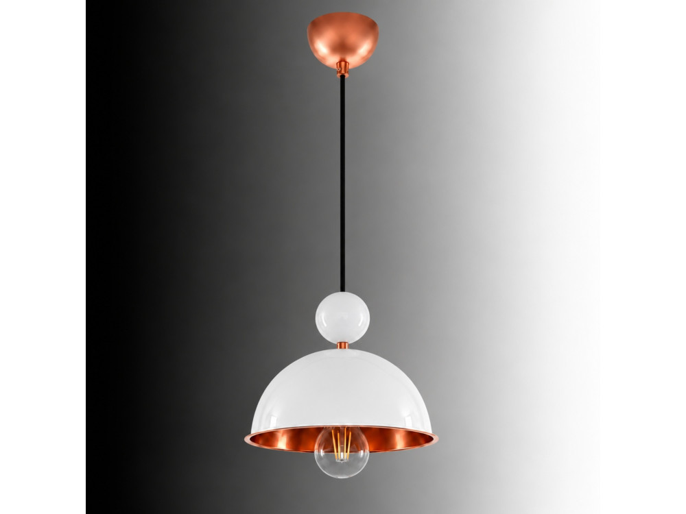 Metall-Hängeleuchte „Bubble“ – 21 x 21 cm – Beige