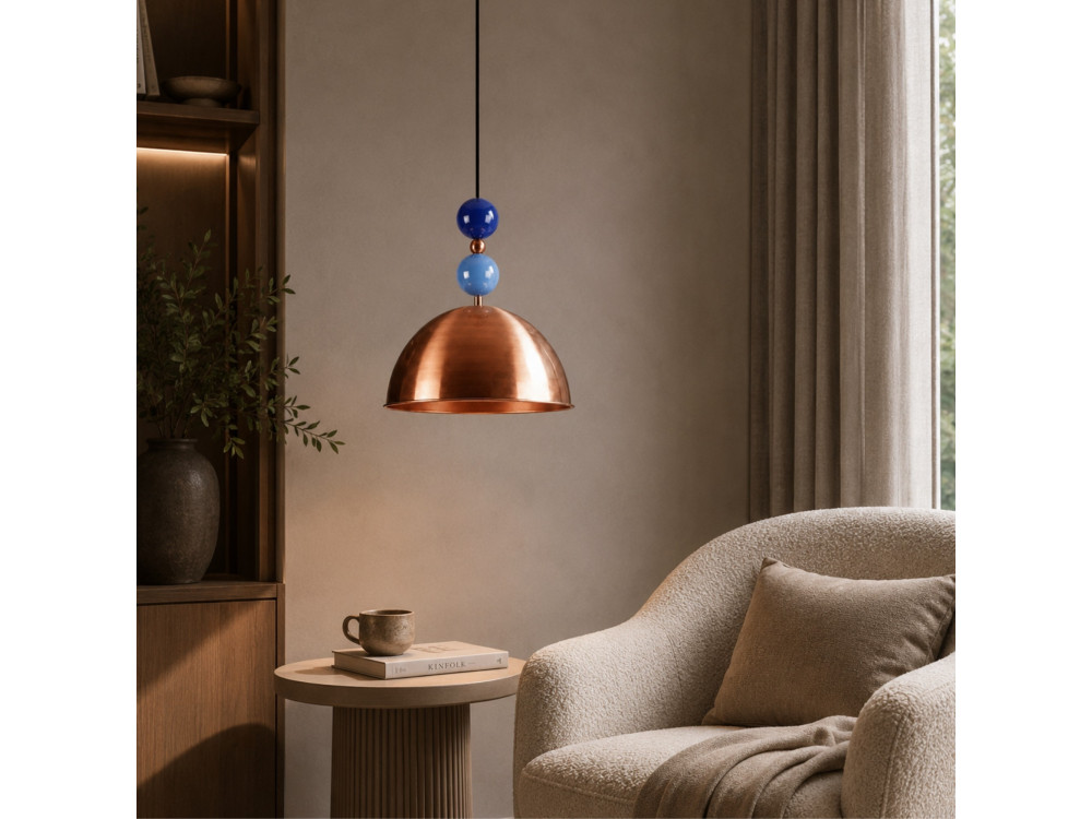 Metall-Hängeleuchte „Bubble“ – 31 x 31 cm – Kupfer