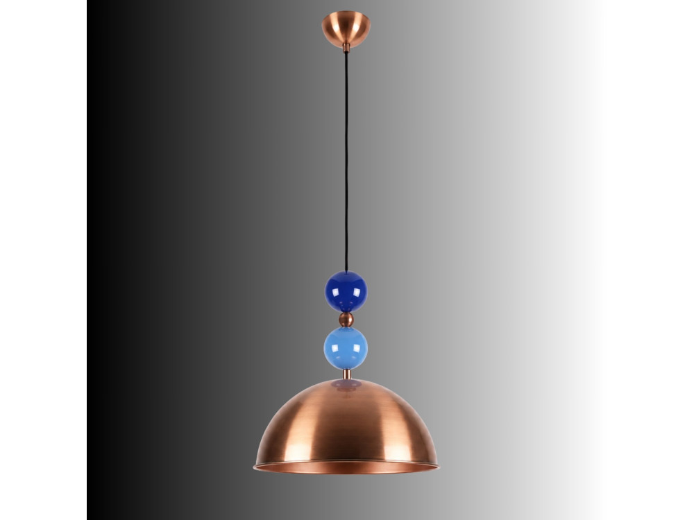 Metall-Hängeleuchte „Bubble“ – 31 x 31 cm – Kupfer