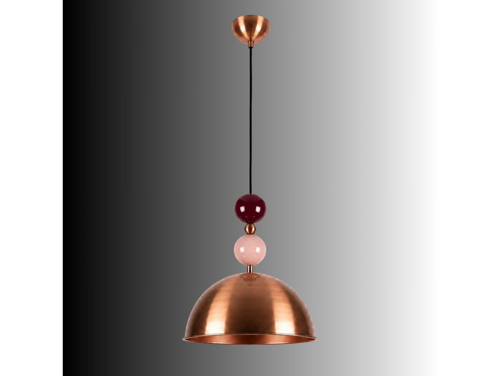 Metall-Hängeleuchte „Bubble“ – 31 x 31 cm – Kupfer