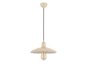 Metall-Hängeleuchte „Volan“ – 25 x 25 cm – Beige