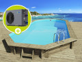 Piscine bois " Ibiza " - 8.57 x 4.57 x 1.31 m + Pompe à chaleur 6.1 kW
