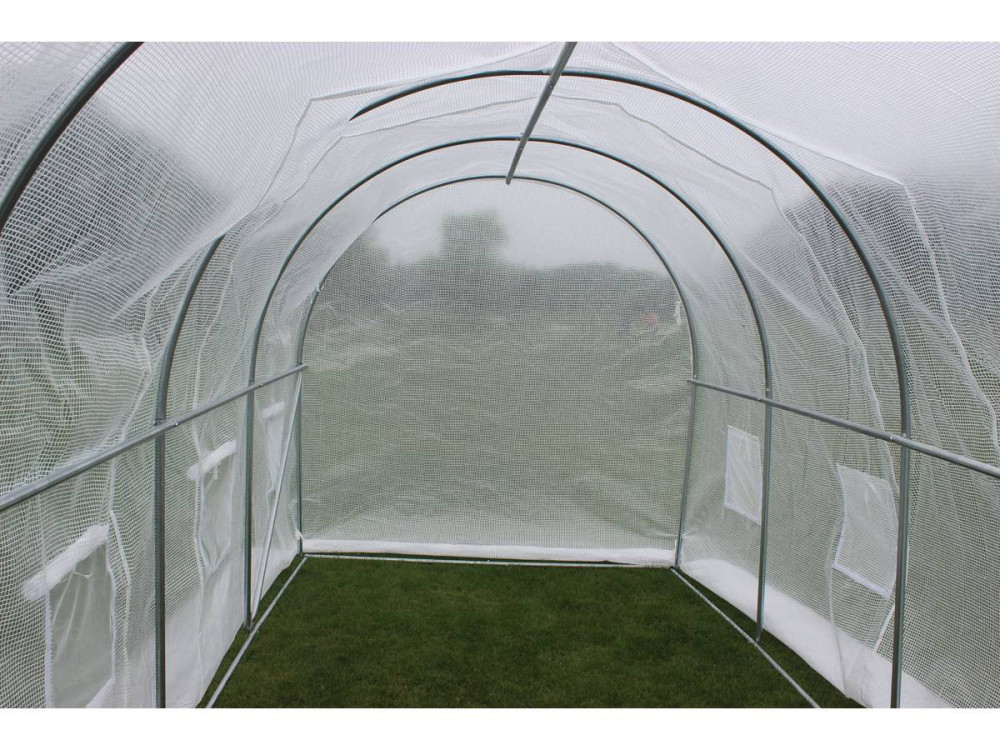 Tunnelgewächshaus für den Garten mit 1 Tür Schwingtür "Mimosa" - 180 g/m² - 9 m² - 4.5 x 2 x 2 m