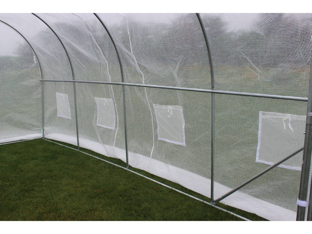 Tunnelgewächshaus für den Garten mit 1 Tür Schwingtür "Mimosa" - 180 g/m² - 9 m² - 4.5 x 2 x 2 m