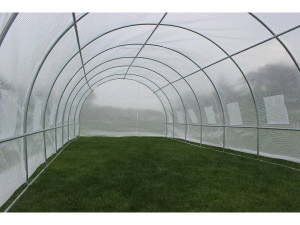 Tunnelgewächshaus für den Garten mit 1 Tür Schwingtür "Mimosa" -  180 g/m² - 24 m² - 8 x 3 x 2 m 2