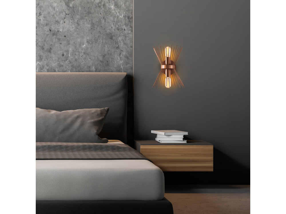 Wandleuchte aus Metall „GMN-000010“ – 23 x 16 cm – Kupfer
