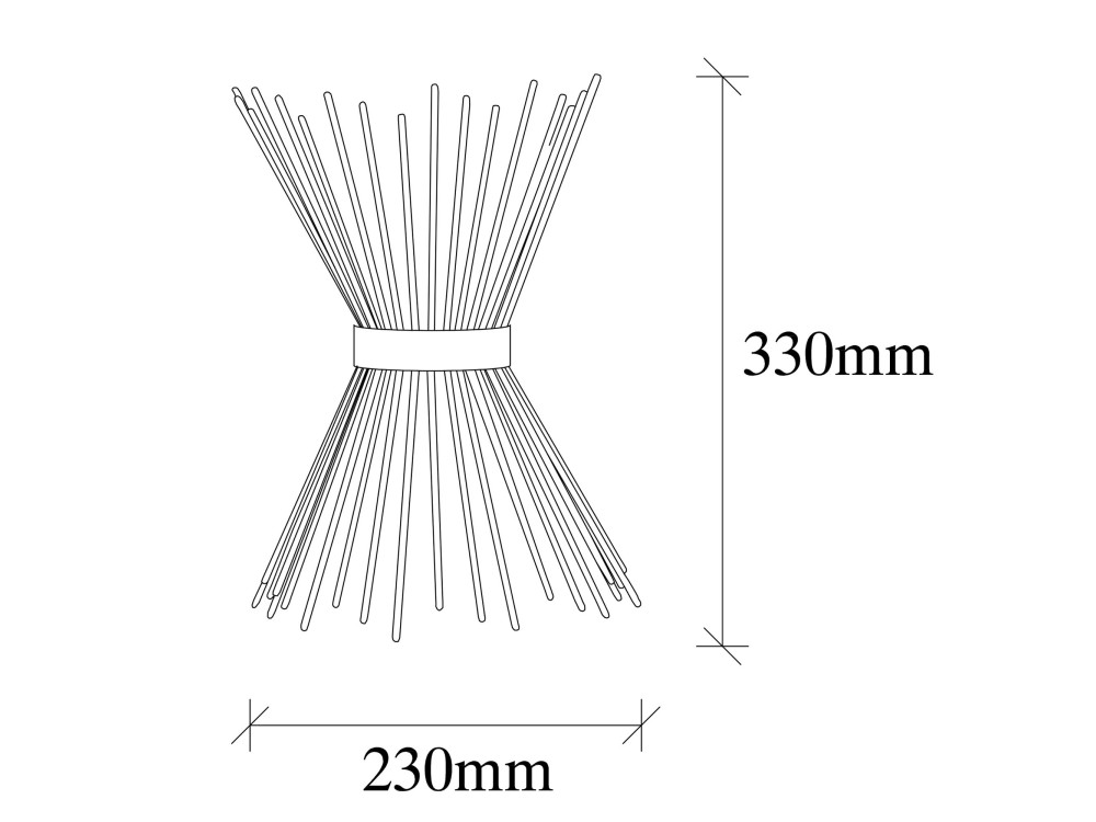 Wandleuchte aus Metall „GMN-000010“ – 23 x 16 cm – Kupfer