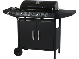 Gasgrill "Festa 5" - 5 Brenner davon 1 Seitenbrenner - 12,9 kW- Schwarz