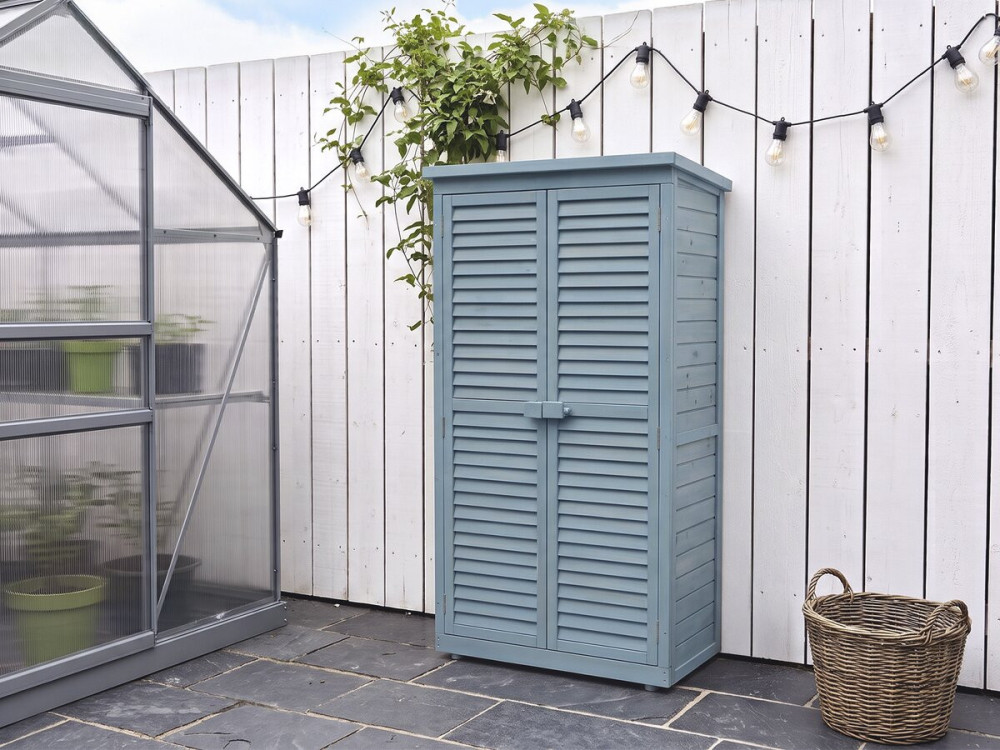 Gartenschrank "Space" - 87 x 46,5 x 160 cm - Himmelblau