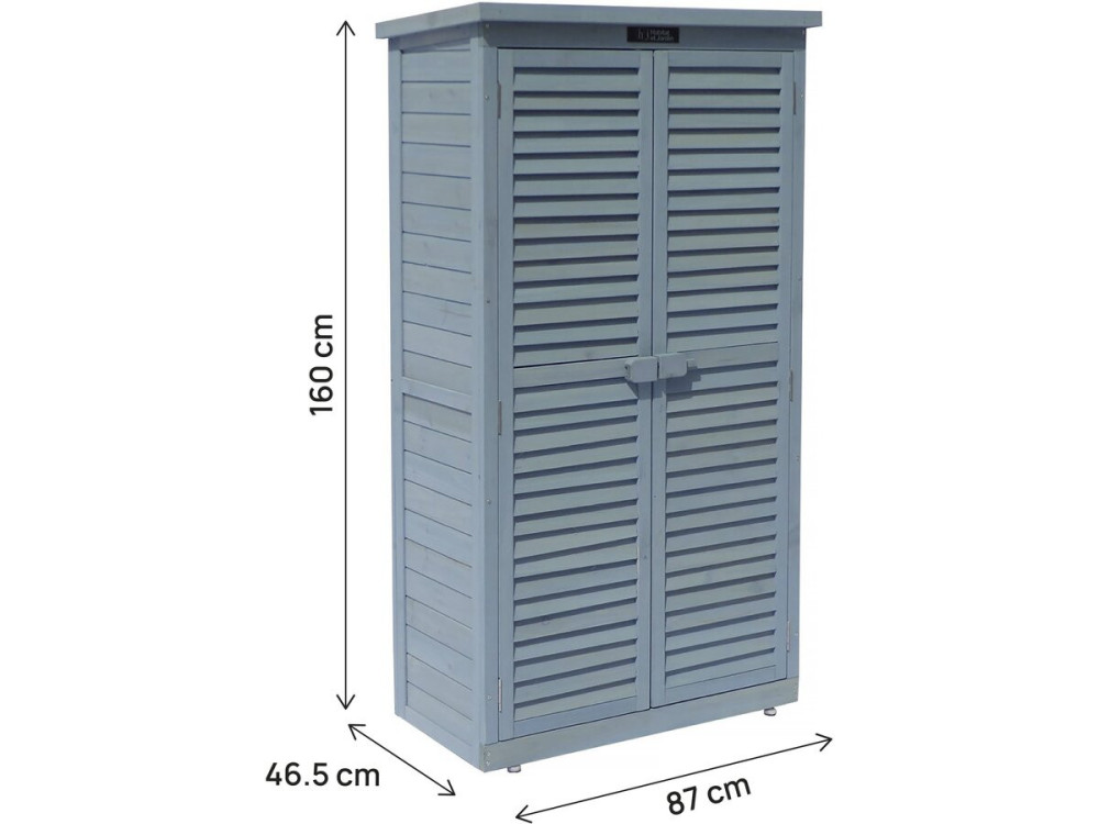 Gartenschrank "Space" - 87 x 46,5 x 160 cm - Himmelblau