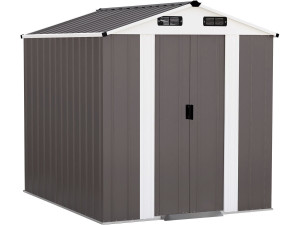 Gartenhaus aus Metall „Dallas“ – 4,12 m² – Taupe