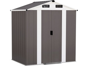 Gartenhaus aus Metall „Dallas II“ – 2,17 m² – Taupe