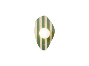 Wandleuchte aus Travertin „Espe“ – Beige / Weiß / Grün
