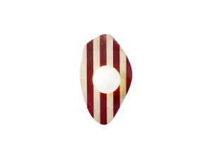 Wandleuchte aus Travertin „Forest“ – Beige / Rot