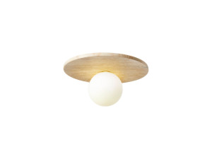 Deckenleuchte aus Travertin „Tor-Tun“ – Beige / Weiß