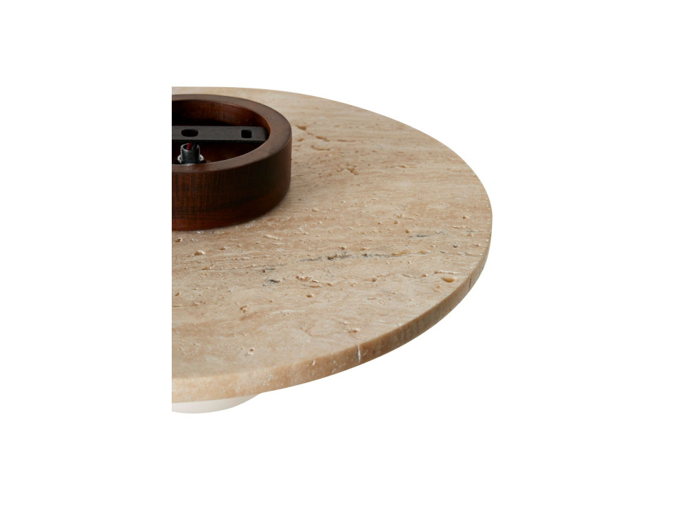 Deckenleuchte aus Travertin „Tor-Tun“ – Beige / Weiß