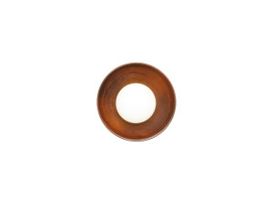 Wandleuchte aus Holz „Hand-S“ – Nussbaum / Weiß